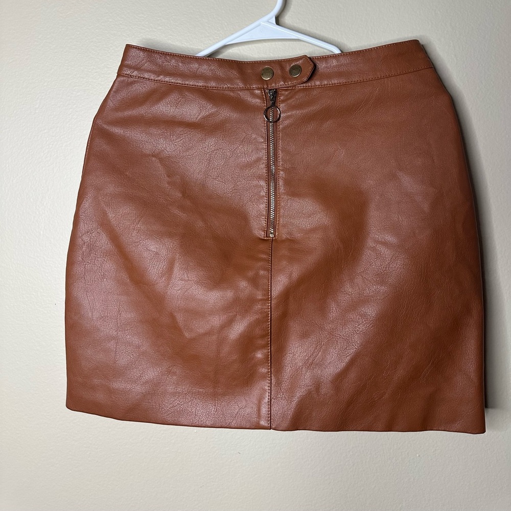 Blashe Skirt Brown Leather